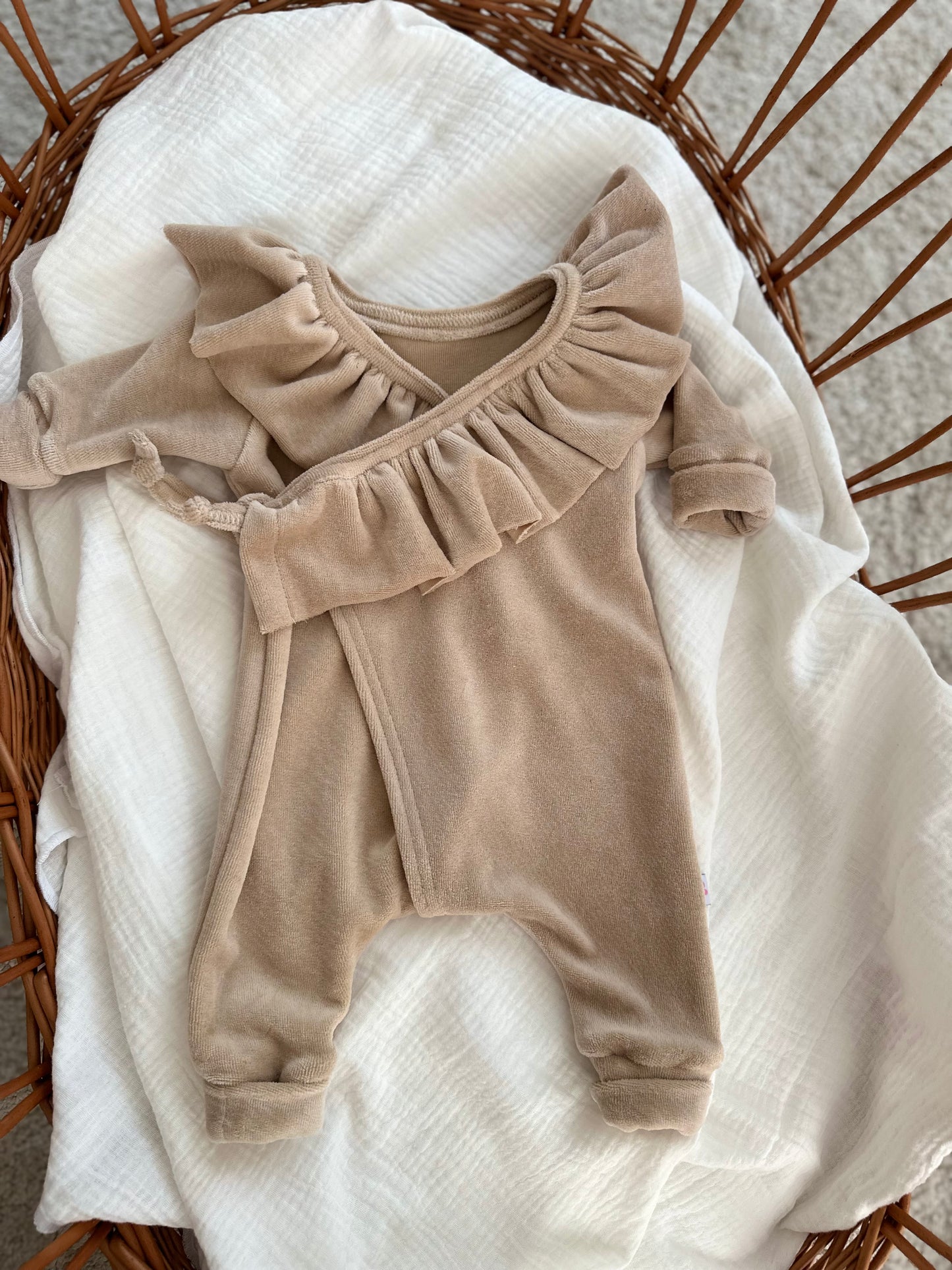 Overslagboxpakje - Velours Sand - For Your Little Cutie