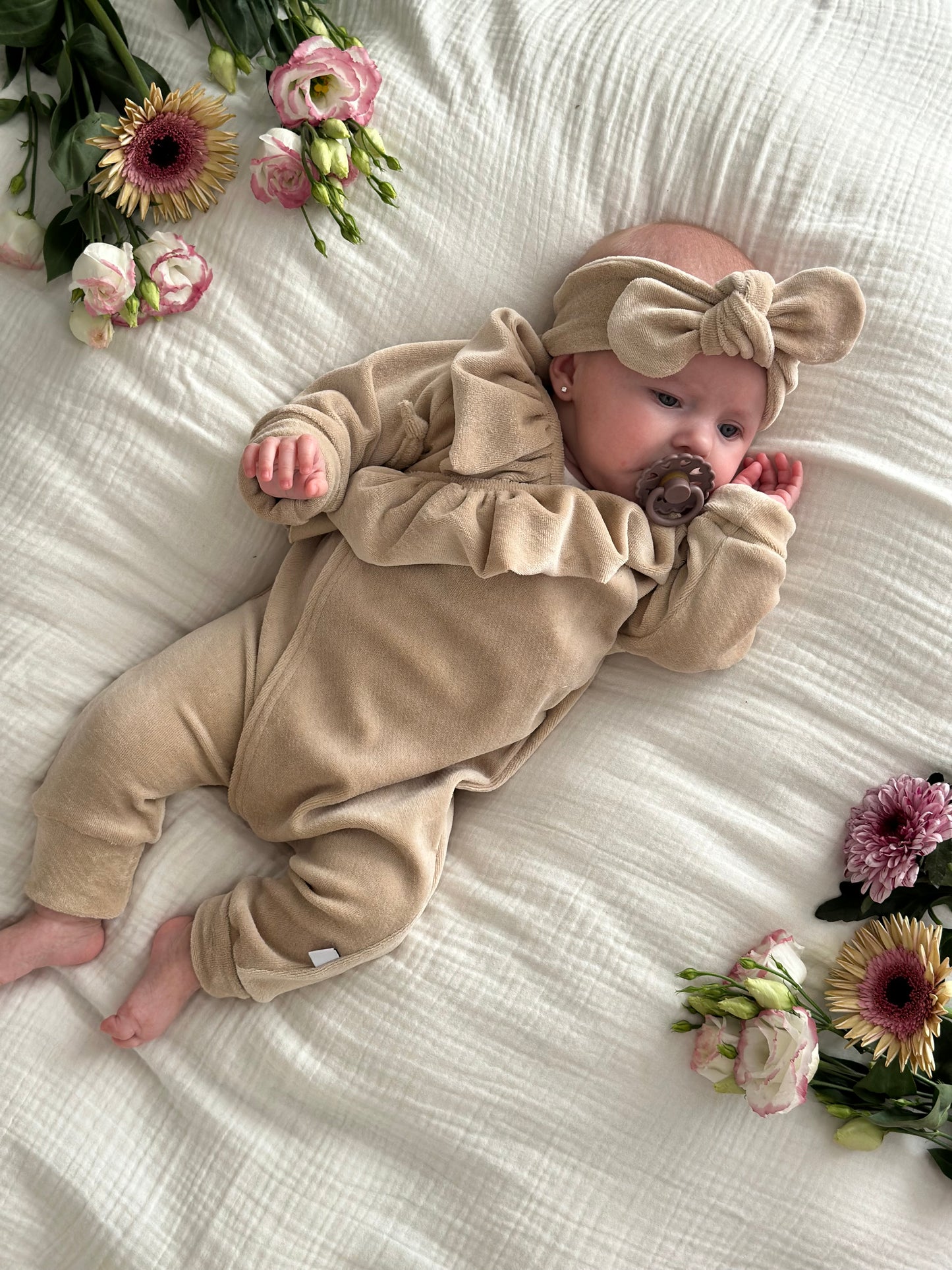 Overslagboxpakje - Velours Sand - For Your Little Cutie