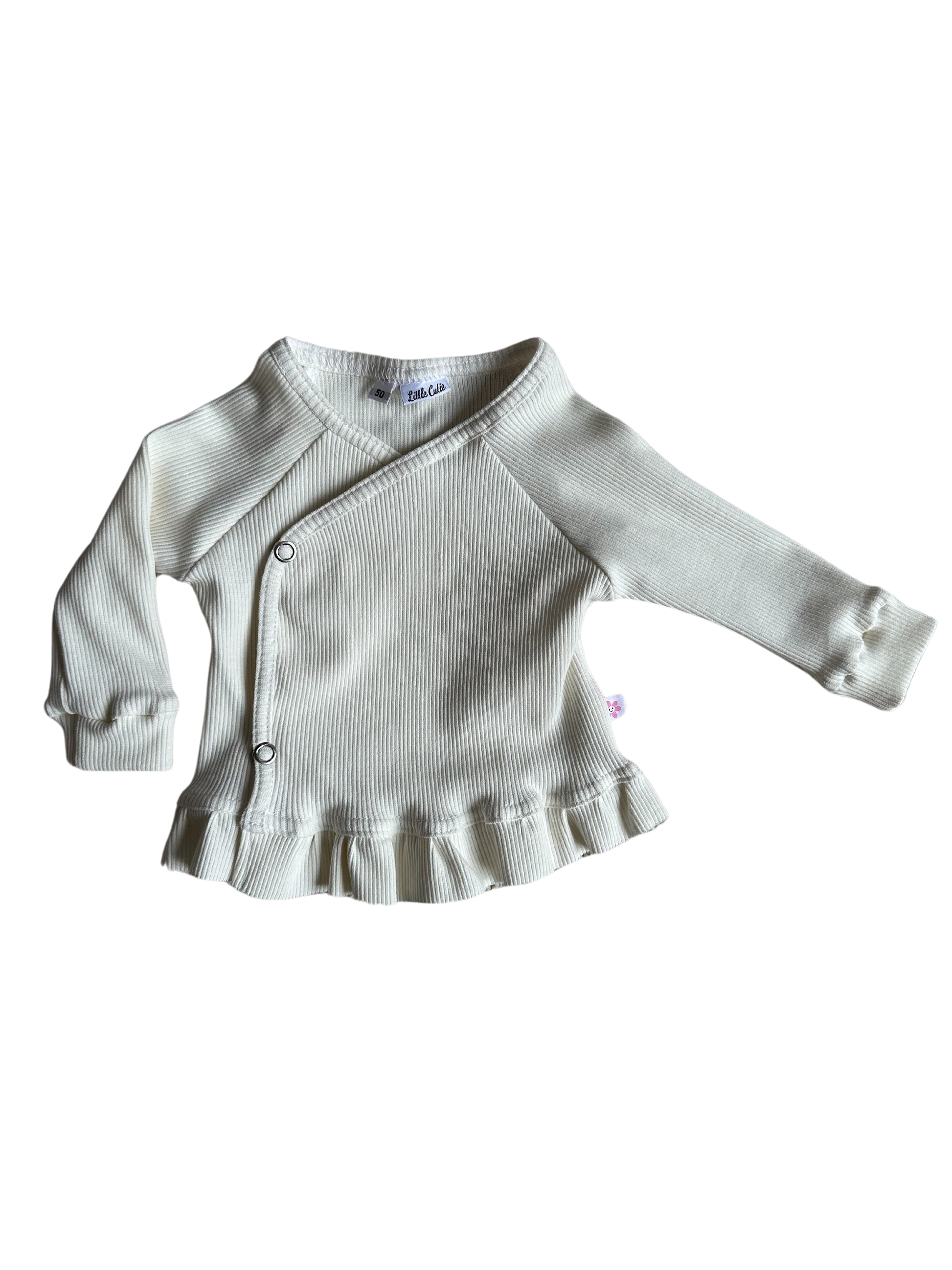 Overslagshirt ruffle - off white - For Your Little Cutie