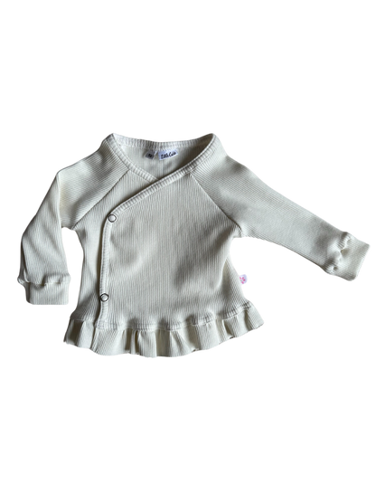 Overslagshirt ruffle - off white - For Your Little Cutie