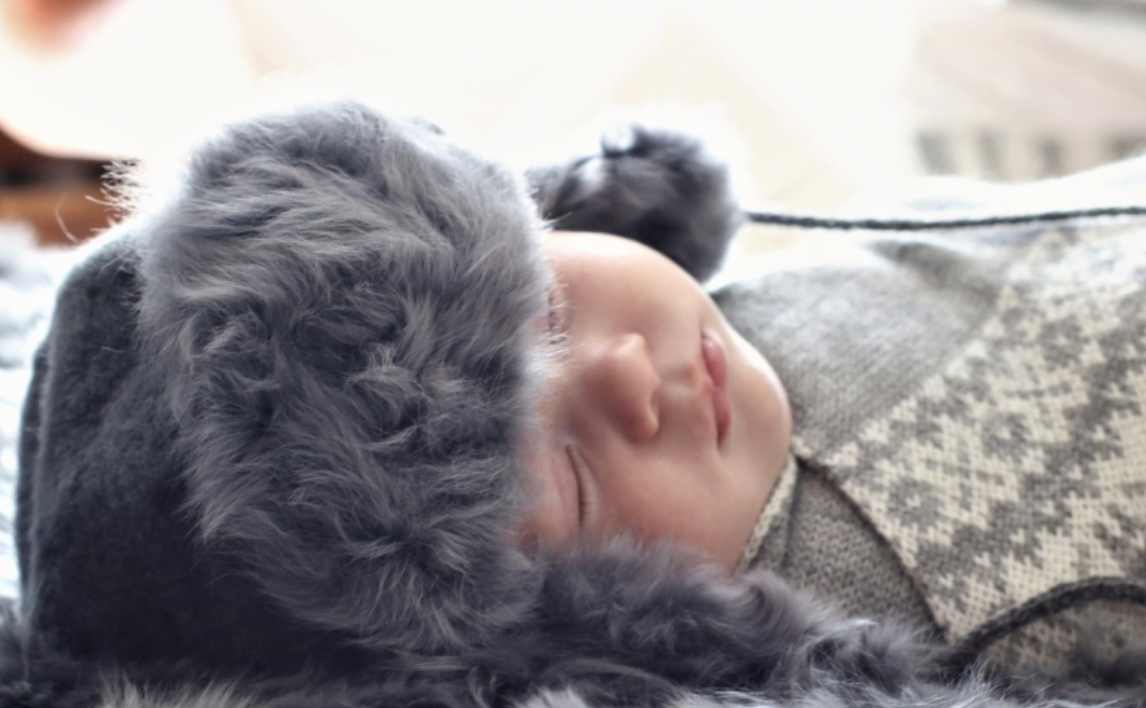Trapper hat alpaca bont - Staal - For Your Little Cutie
