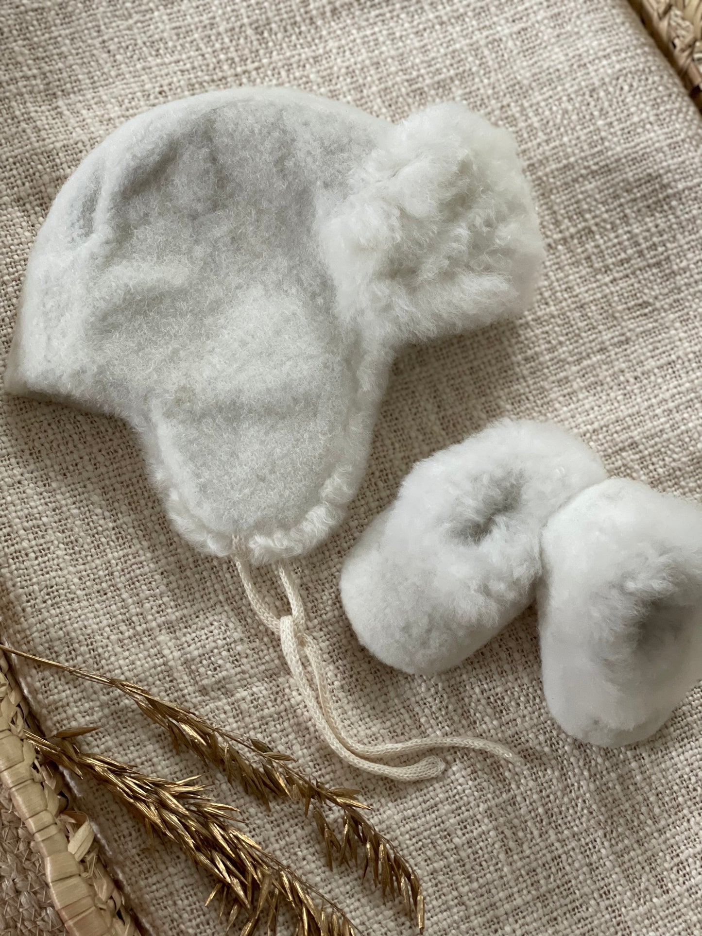 Trapper hat alpaca bont - Ivoor - For Your Little Cutie
