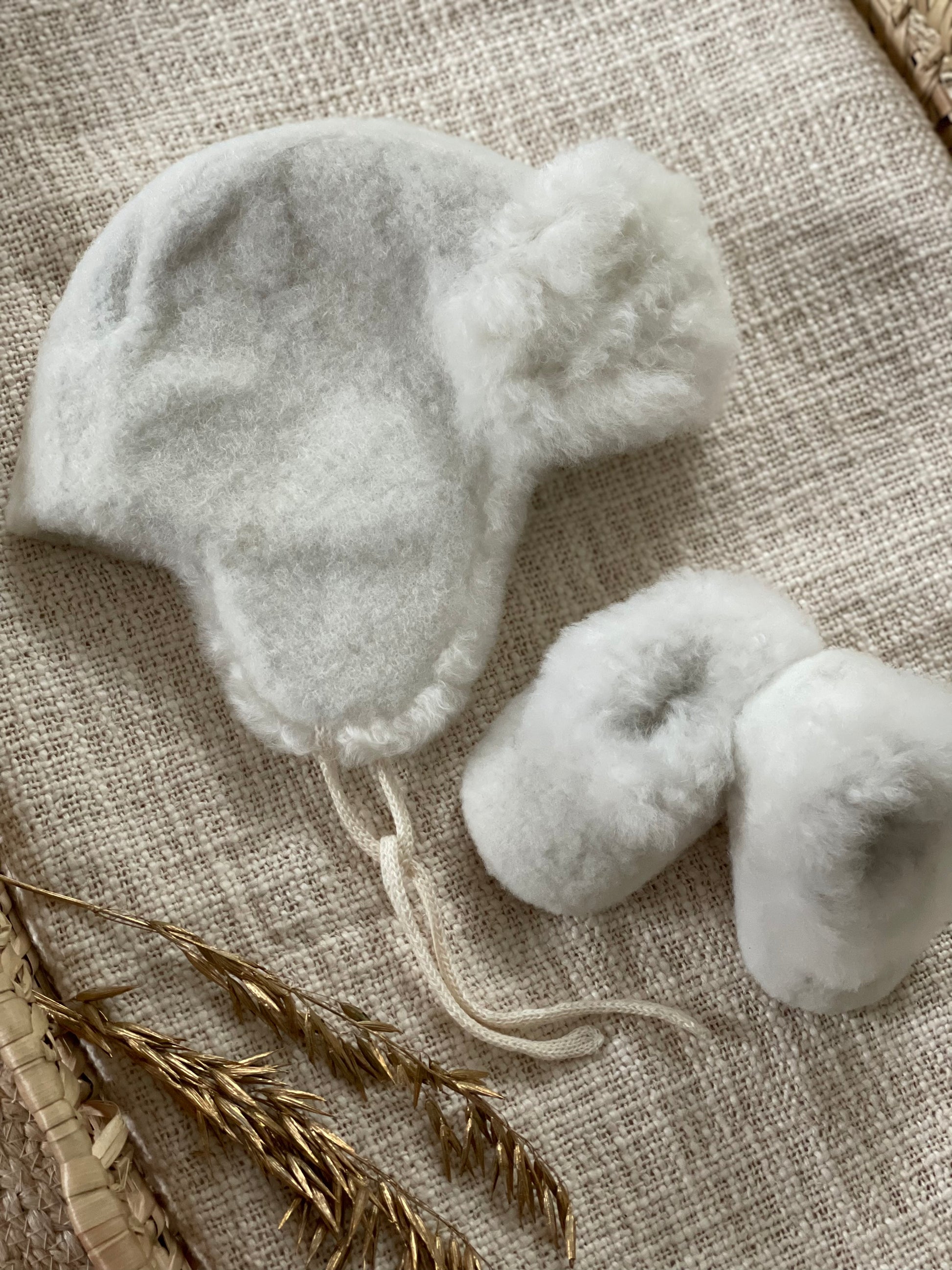 Trapper hat alpaca bont - Ivoor - For Your Little Cutie